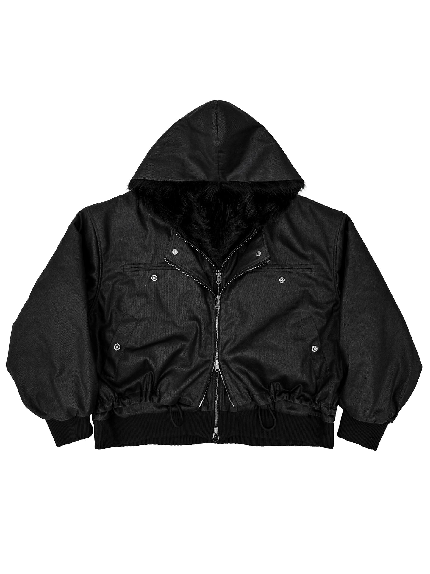 【ROSEN KREUZ】LAYERED REVERSIBLE FUR BLOUSON (BLACK)