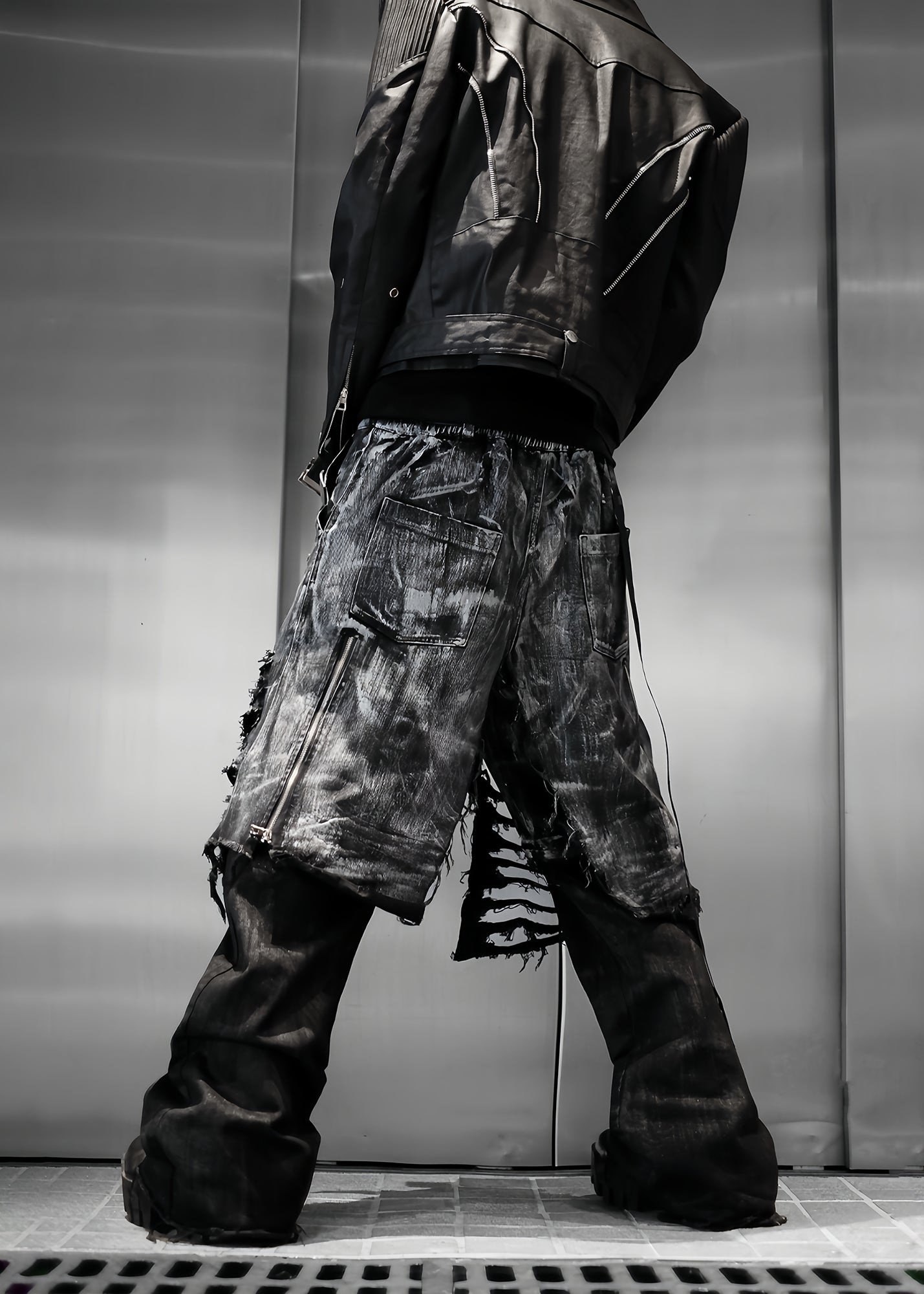 【RICH】Smoke Denim Layered Jeans