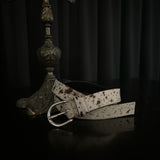 Grunge Pattern Metal Buckle Belt