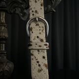 Grunge Pattern Metal Buckle Belt