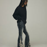 【BLR BLUER】Destroyed Back Gradation  Washing Long Sleeve