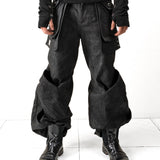 【HARDBOILED】"Charcoal" Waxed Denim Flare⁡