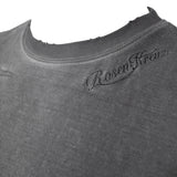 BOXY FIT LAYERED DAMAGE  TEE (Dirty gray)