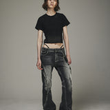 Destroyed Gradation Washed Short