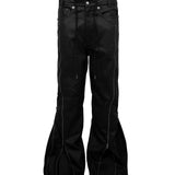 ZIP WIDE BAGGY PANTS (COATING)