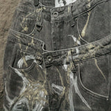 17.dhc 1 of 1 hand painted double-waisted jeans