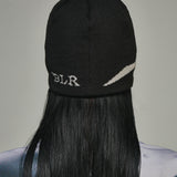 CURVED LOGO BEANIE BLACK
