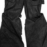 【HARDBOILED】"Charcoal" Waxed Denim Flare⁡