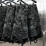KNIGHT WIDE PEPPER SHORT (Denim)