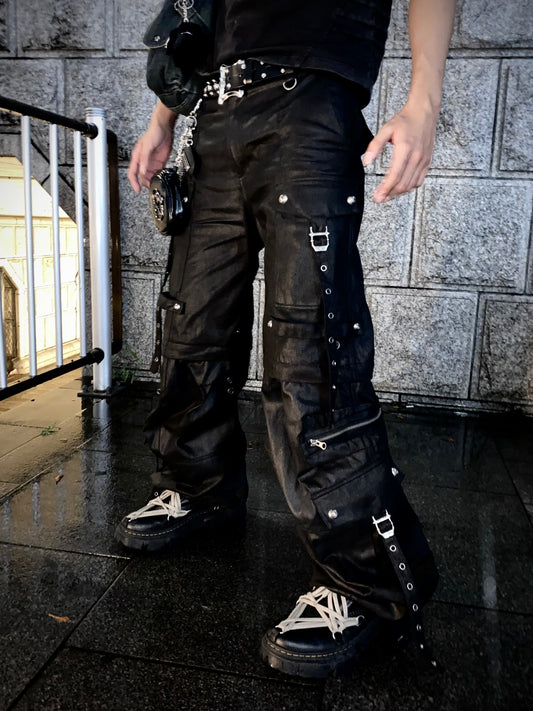 【ROSEN KREUZ】2 WAY BELT CARGO PANTS Detachable belt overalls