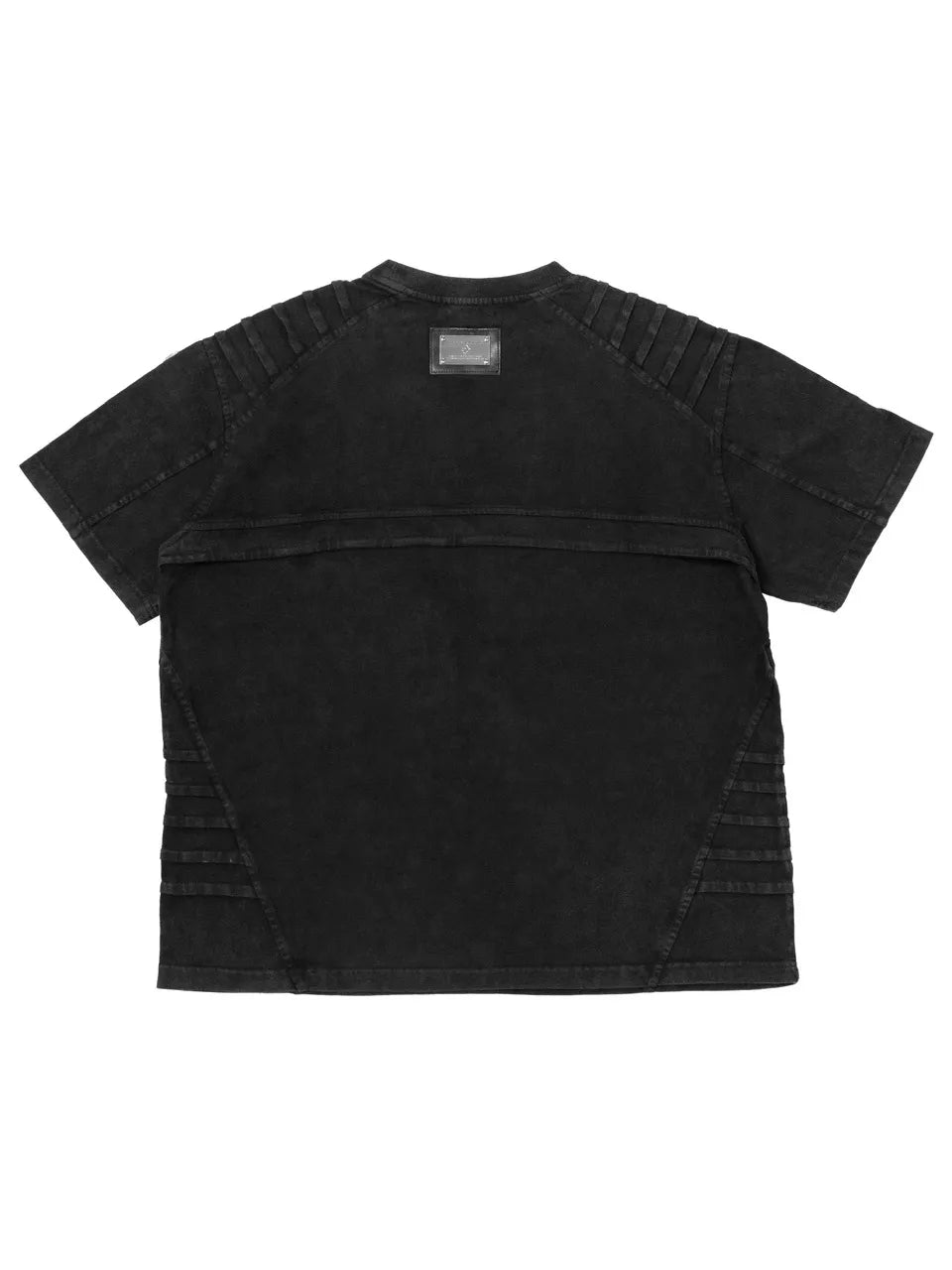 【ROSEN KREUZ】PLANET LOGO TUCK TEE embroidered structured short sleeves