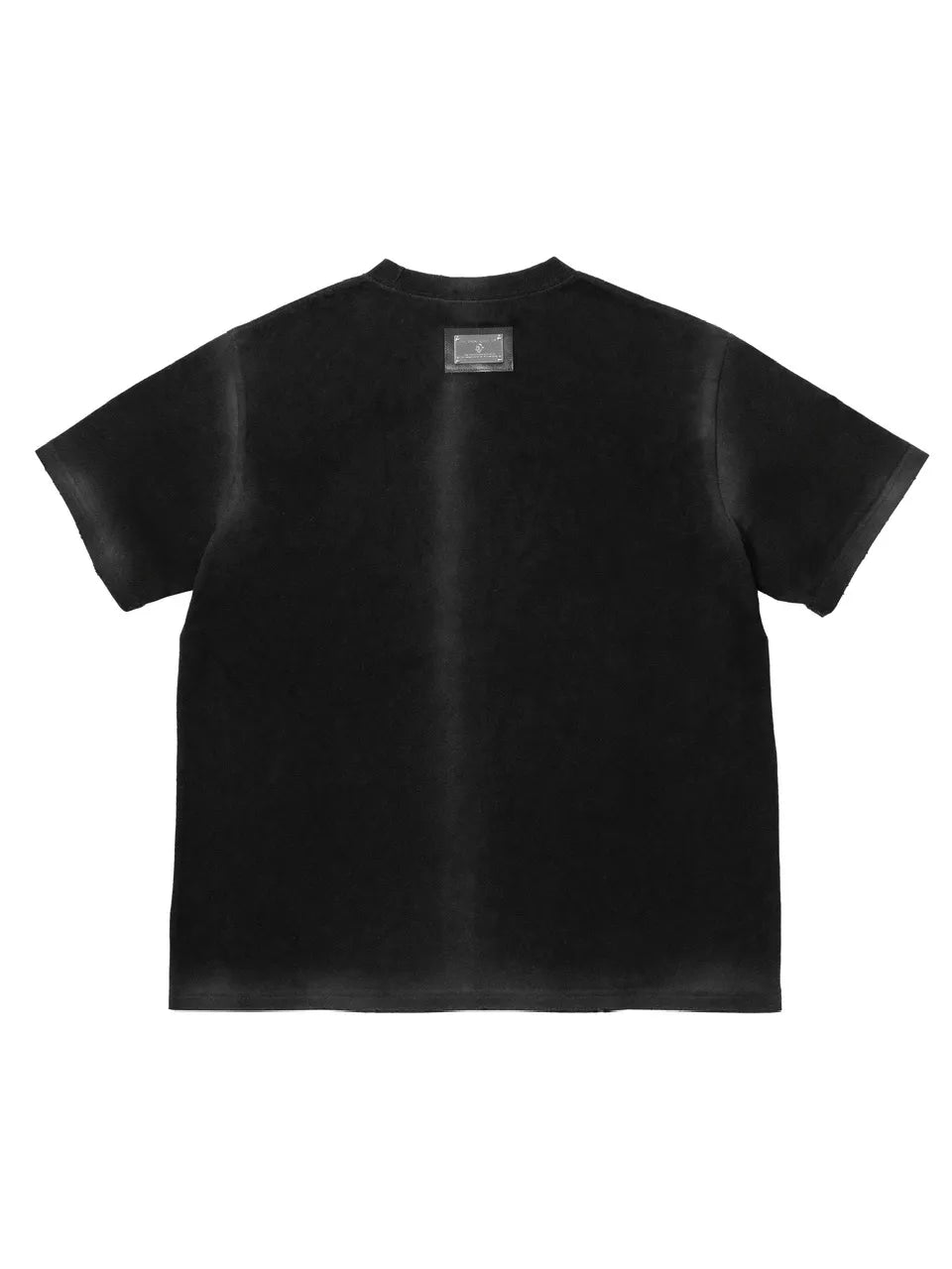 【ROSEN KREUZ】RK LEATHER LOGO TEE Washed gradient leather LOGO short kicks