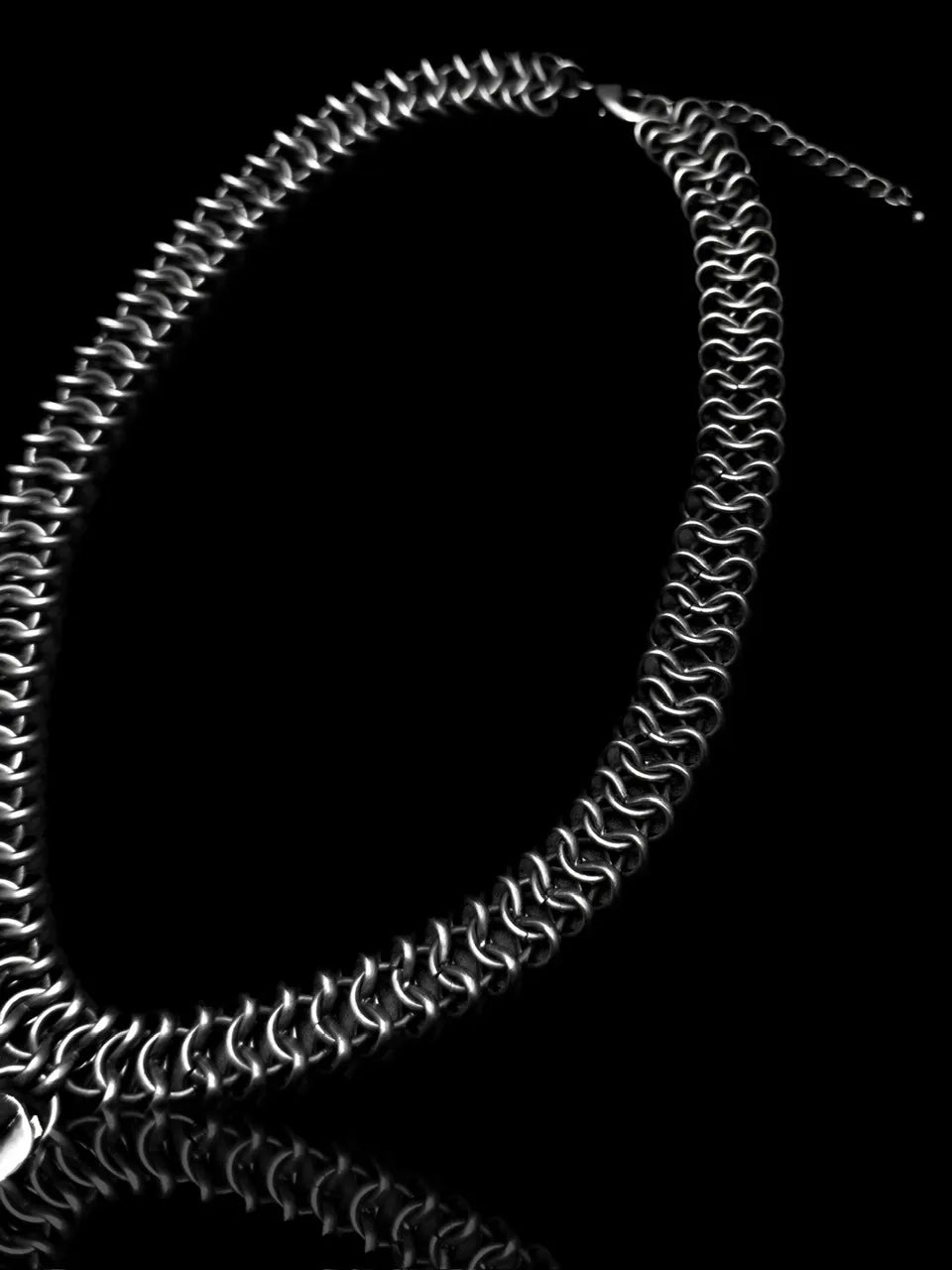 【ROSEN KREUZ】zip vertebrae chain necklace spinal cord distressed zipper necklace
