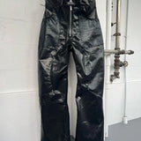 【ERIC CRÉER】CHP-1 005 BLACK CRACKED COATED LEATHER DOUBLE KNEE