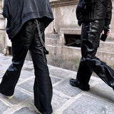 【ERIC CRÉER】CHP-1 005 BLACK CRACKED COATED LEATHER DOUBLE KNEE