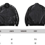 【AJOBYAJO】Vegan Leather Oversized Raglan Track Jacket