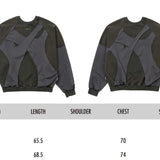 【AJOBYAJO】Paneled Washed Sweatshirt
