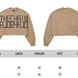 【AJOBYAJO】"THE CHAIN" Washed Cropped Sweatshirt (MOCHA)