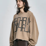 【AJOBYAJO】"THE CHAIN" Washed Cropped Sweatshirt (MOCHA)