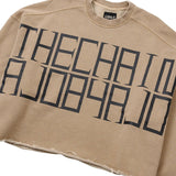 【AJOBYAJO】"THE CHAIN" Washed Cropped Sweatshirt (MOCHA)