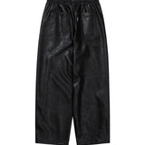 【AJOBYAJO】VEGAN LEATHER ONE TUCK PANTS