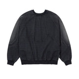【AJOBYAJO】 Paneled Denim Sweatshirt