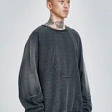 【AJOBYAJO】 Paneled Denim Sweatshirt