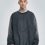 【AJOBYAJO】 Paneled Denim Sweatshirt