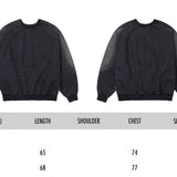 【AJOBYAJO】 Paneled Denim Sweatshirt