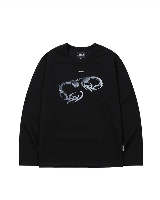 【AJOBYAJO】Tribal AJO Handcuffs Long Sleeves T-Shirt (BLACK)
