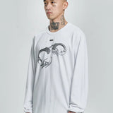 【AJOBYAJO】Tribal AJO Handcuffs Long Sleeves T-Shirt (WHITE)