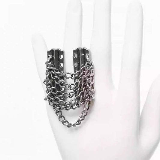 【IIIMIII】Remnant Net I OPIUM Block Metal Chain Ring