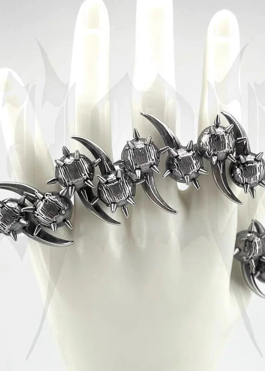 【IIIMIII】Remnant Net I Dark Metal Ball Ring