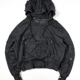 【BOHEME RIOTS】"GEN-2 PATCHED THRASHED HOODIE