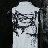 17.dhc 1 of 1 hand painted sleeveless shirt