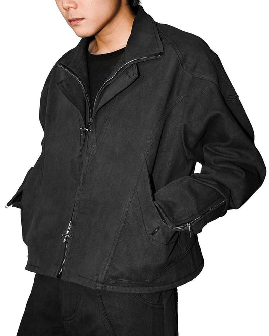 【HARDBOILED】"Double Collar" Waxed Denim Jacket 