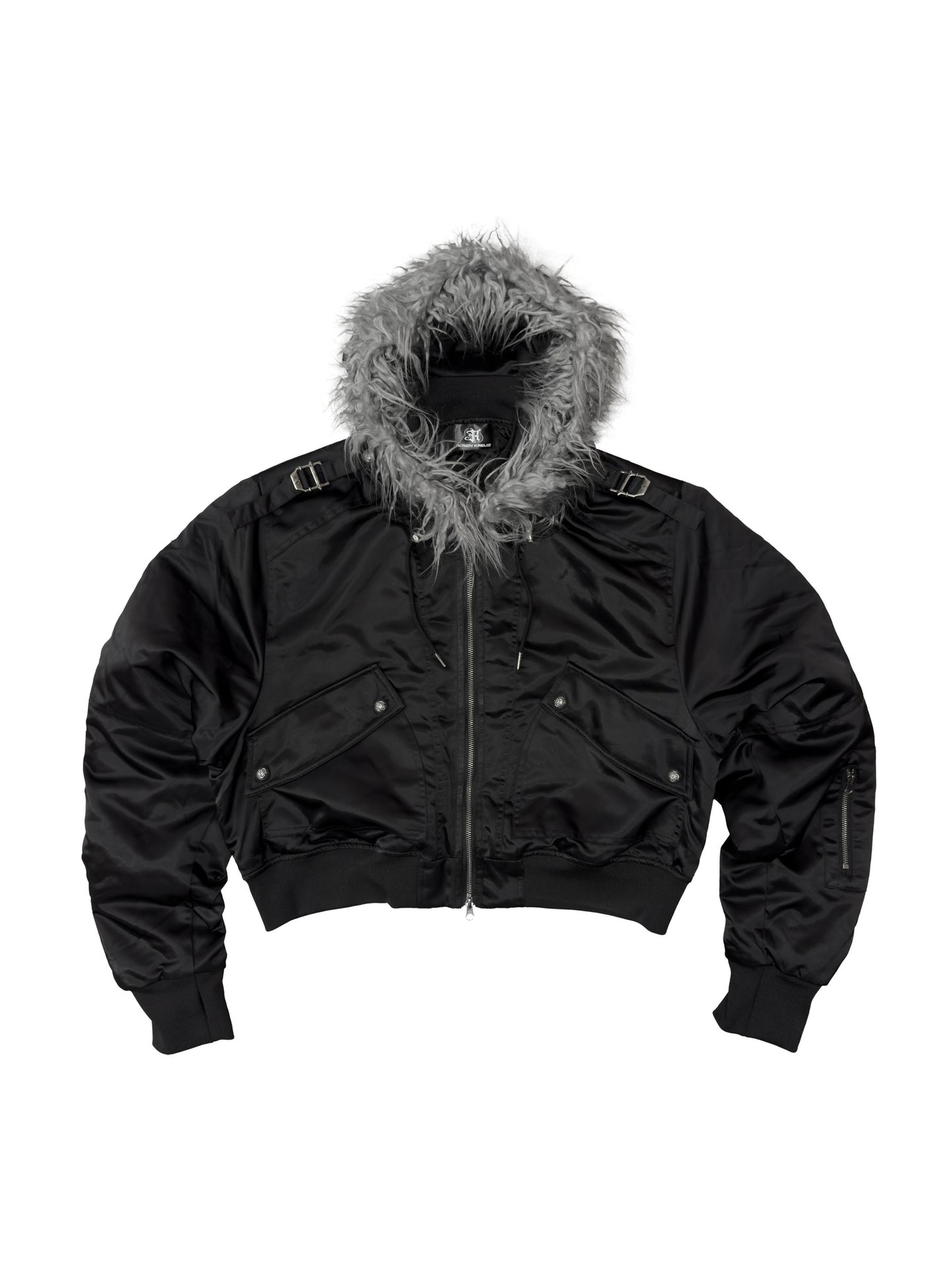 【ROSEN KREUZ】CROPPED 2WAY FUR HOOD MA-1 (2 color)