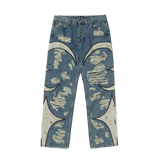 【THUG CLUB】TC Leather Washing Denim Pants (War Ver.) BLUE