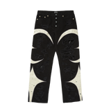 【THUG CLUB】TC Leather Washing Denim Pants (War Ver.) BLACK