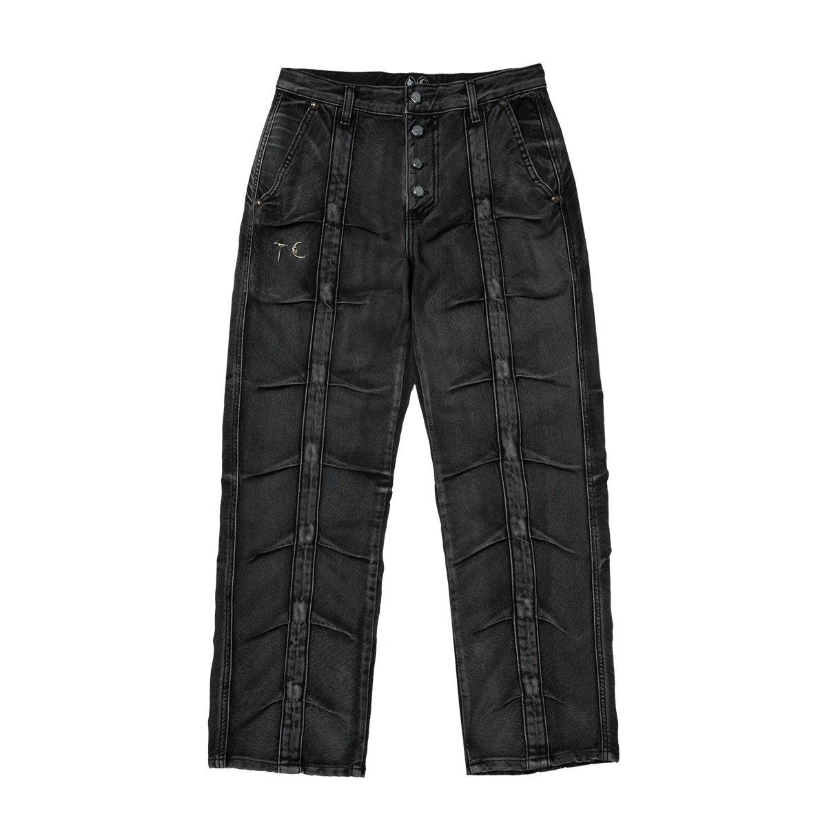 【THUG CLUB】Line GOB Denim Pants (black) 