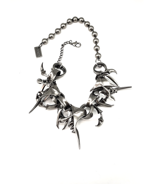 【IIIMIII】Special-shaped ring stitching necklace