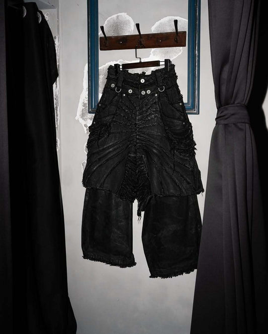 【THOUGHT WE FRIEND】"Attached" Detachable Waxed Denims