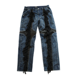 Mohican Leather Denim Pants