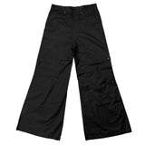 DOCKING SKIRT FLARE WIDE PANTS ( WAXED BLACK )