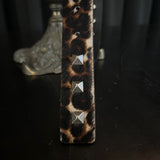 Leopard pyramid buds belt