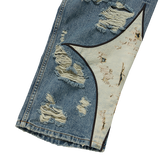 【THUG CLUB】TC Leather Washing Denim Pants (War Ver.) BLUE
