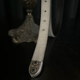 Pure white fur carved belt