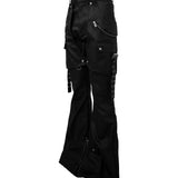 【ROSEN KREUZ】SIDE BELT DOCKING FLARE PANTS (Coating)