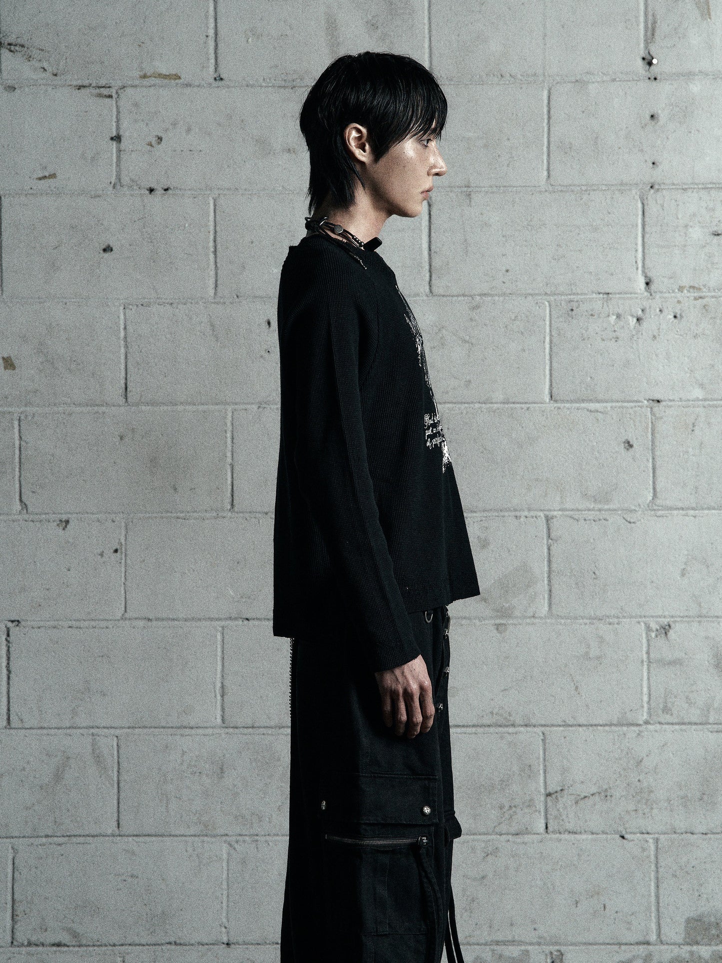 【ROSEN KREUZ】VINTAGE WAFFLE KNIT BLACK (pre- order)