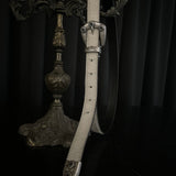 Pure white fur carved belt
